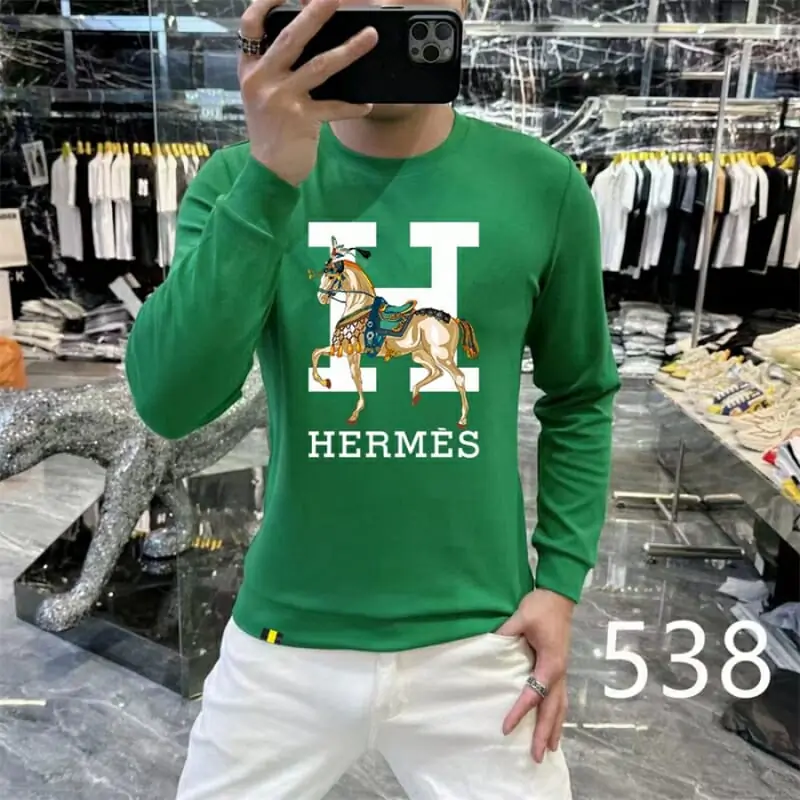 hermes sweatshirt manches longues pour homme s_1267511